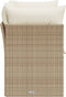 vidaXL - Tuinbank - 2-zits - met - kussens - poly - rattan - beige