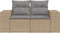 vidaXL - Tuinbank - 2-zits - met - kussens - poly - rattan - beige