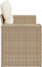 vidaXL - Tuinbank - 2-zits - met - kussens - poly - rattan - beige
