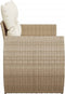 vidaXL - Tuinbank - 2-zits - met - kussens - poly - rattan - beige