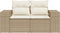 vidaXL - Tuinbank - 2-zits - met - kussens - poly - rattan - beige