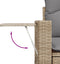 vidaXL - Tuinbank - 2-zits - met - kussens - poly - rattan - beige