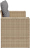 vidaXL - Tuinbank - 2-zits - met - kussens - poly - rattan - beige