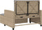 vidaXL - Tuinbank - 2-zits - met - kussens - poly - rattan - beige