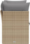 vidaXL - Tuinbank - 2-zits - met - kussens - poly - rattan - beige