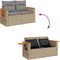 vidaXL - Tuinbank - 2-zits - met - kussens - poly - rattan - beige