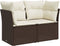 vidaXL - Tuinbank - 2-zits - met - kussens - poly - rattan - bruin