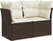 vidaXL - Tuinbank - 2-zits - met - kussens - poly - rattan - bruin