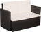 vidaXL - Tuinbank - 2-zits - met - kussens - poly - rattan - bruin