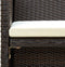 vidaXL - Tuinbank - 2-zits - met - kussens - poly - rattan - bruin