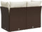 vidaXL - Tuinbank - 2-zits - met - kussens - poly - rattan - bruin