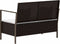 vidaXL - Tuinbank - 2-zits - met - kussens - poly - rattan - bruin