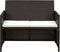 vidaXL - Tuinbank - 2-zits - met - kussens - poly - rattan - bruin