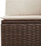 vidaXL - Tuinbank - 2-zits - met - kussens - poly - rattan - bruin