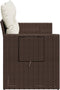 vidaXL - Tuinbank - 2-zits - met - kussens - poly - rattan - bruin