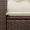 vidaXL - Tuinbank - 2-zits - met - kussens - poly - rattan - bruin