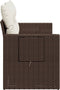 vidaXL - Tuinbank - 2-zits - met - kussens - poly - rattan - bruin