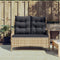 vidaXL - Tuinbank - 2-zits - met - kussens - poly - rattan - bruin