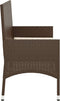 vidaXL - Tuinbank - 2-zits - met - kussens - poly - rattan - bruin