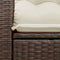 vidaXL - Tuinbank - 2-zits - met - kussens - poly - rattan - bruin