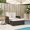 vidaXL - Tuinbank - 2-zits - met - kussens - poly - rattan - bruin