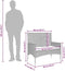 vidaXL - Tuinbank - 2-zits - met - kussens - poly - rattan - bruin