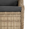 vidaXL - Tuinbank - 2-zits - met - kussens - poly - rattan - bruin