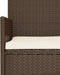 vidaXL - Tuinbank - 2-zits - met - kussens - poly - rattan - bruin
