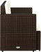 vidaXL - Tuinbank - 2-zits - met - kussens - poly - rattan - bruin