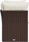 vidaXL - Tuinbank - 2-zits - met - kussens - poly - rattan - bruin