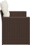 vidaXL - Tuinbank - 2-zits - met - kussens - poly - rattan - bruin