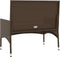 vidaXL - Tuinbank - 2-zits - met - kussens - poly - rattan - bruin