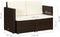 vidaXL - Tuinbank - 2-zits - met - kussens - poly - rattan - bruin