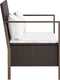 vidaXL - Tuinbank - 2-zits - met - kussens - poly - rattan - bruin