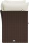 vidaXL - Tuinbank - 2-zits - met - kussens - poly - rattan - bruin
