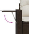 vidaXL - Tuinbank - 2-zits - met - kussens - poly - rattan - bruin