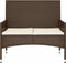 vidaXL - Tuinbank - 2-zits - met - kussens - poly - rattan - bruin