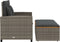 vidaXL - Tuinbank - 2-zits - met - kussens - poly - rattan - en - acaciahout - grijs