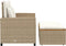 vidaXL - Tuinbank - 2-zits - met - kussens - poly - rattan - en - acaciahout - beige