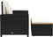 vidaXL - Tuinbank - 2-zits - met - kussens - poly - rattan - en - acaciahout - zwart