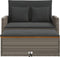 vidaXL - Tuinbank - 2-zits - met - kussens - poly - rattan - en - acaciahout - grijs