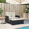 vidaXL - Tuinbank - 2-zits - met - kussens - poly - rattan - en - acaciahout - zwart