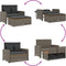 vidaXL - Tuinbank - 2-zits - met - kussens - poly - rattan - en - acaciahout - grijs