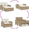 vidaXL - Tuinbank - 2-zits - met - kussens - poly - rattan - en - acaciahout - beige