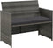 vidaXL - Tuinbank - 2-zits - met - kussens - poly - rattan - grijs
