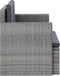 vidaXL - Tuinbank - 2-zits - met - kussens - poly - rattan - grijs