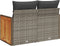 vidaXL - Tuinbank - 2-zits - met - kussens - poly - rattan - grijs