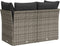 vidaXL - Tuinbank - 2-zits - met - kussens - poly - rattan - grijs