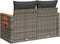 vidaXL - Tuinbank - 2-zits - met - kussens - poly - rattan - grijs