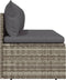 vidaXL-Tuinbank-2-zits-met-kussens-poly-rattan-grijs